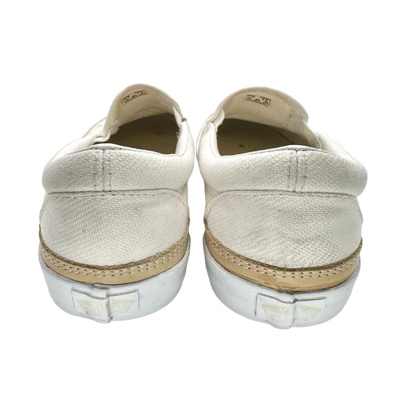 Vans | Unisex | Classic Canvas Overply Blanc De Blanc Slip On Shoes | Size 7.5 - Picture 6 of 12